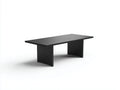 Mesa de comedor rectangular de madera 210×95×75 cm - negra - para comedor - base de panel